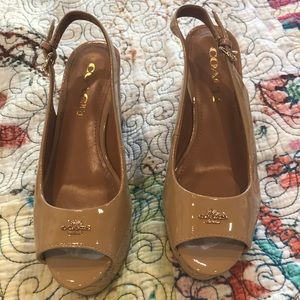 Nude Coach wedges